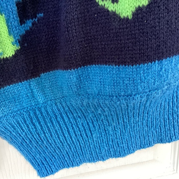 Forever 21 Intarsia Landscape Half-Zip Ski Sweater Double Lined Medium - Picture 8 of 9